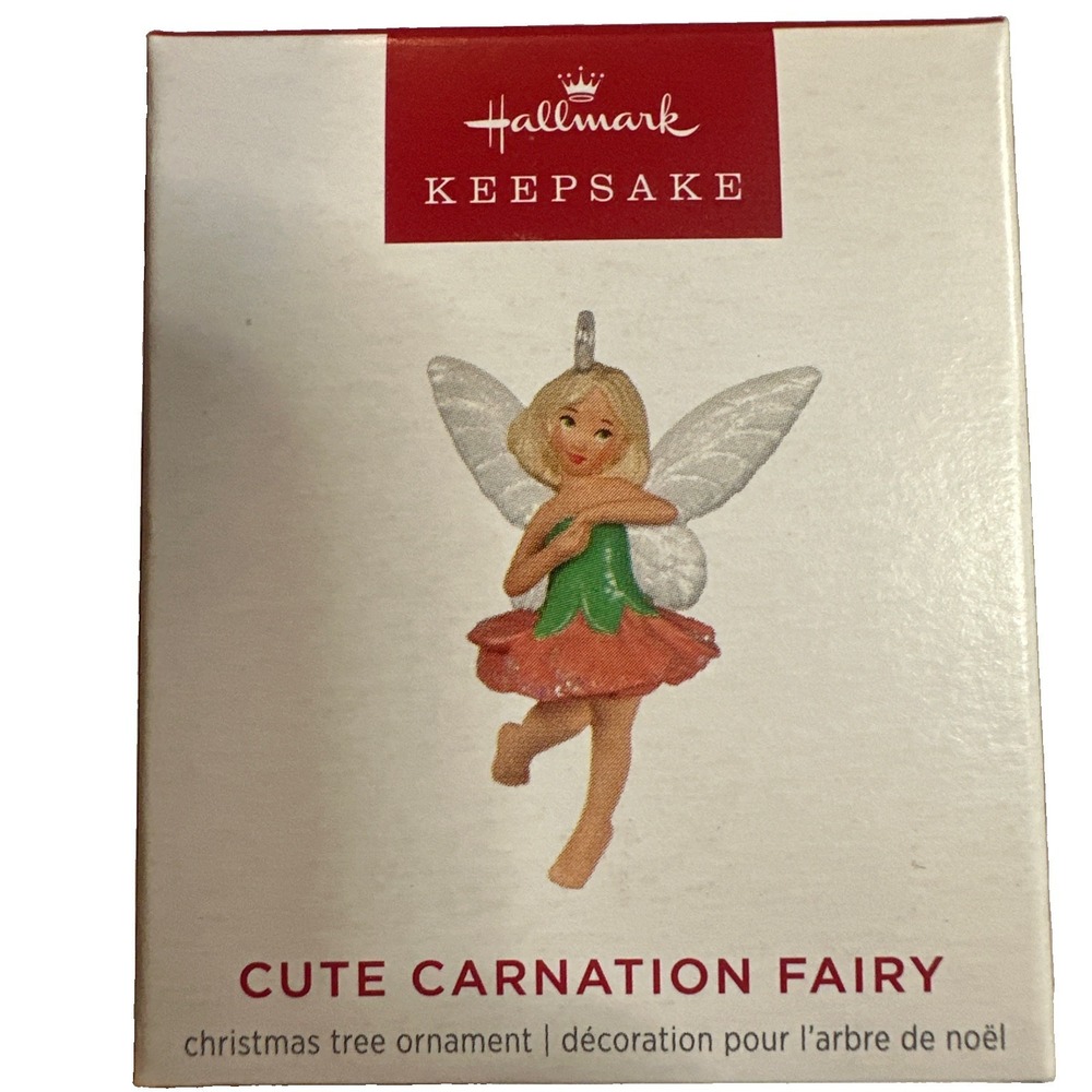 2024 Hallmark Cute Carnation Fairy MINI Keepsake Christmas Ornament NEW NIB